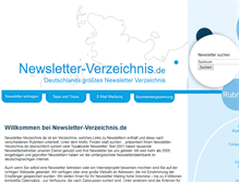 Tablet Screenshot of newsletter-verzeichnis.de
